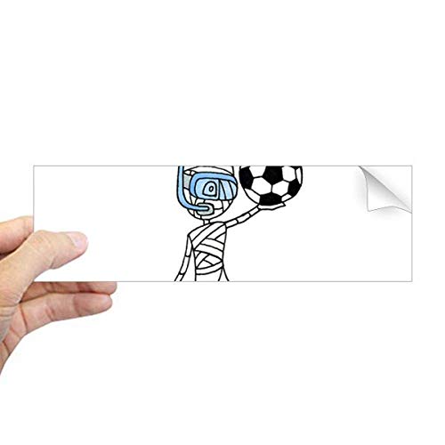 Pelotas de fútbol de momia Horus adhesivo para personalizar tu portátil en la universidad