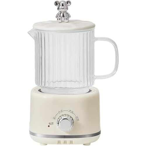 電気ケトル 電気加熱カップティーポット 温度制御 断熱機能 コーヒーポット 空気焼け防止機能 多機能家庭用健康ポット タシディ (600ML)