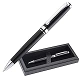 Farbe: mattschwarz Drehkugelschreiber / aus Metall mit verchromten Applikationen / Farbe: schwarz