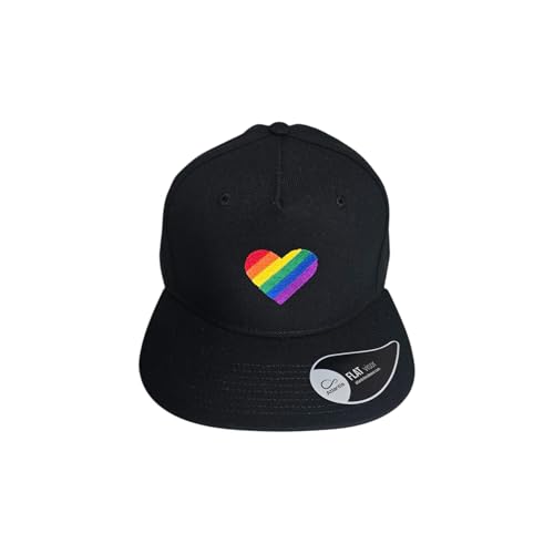 Mützenfritze Bestickte Snapback Cap Regenbogenherz