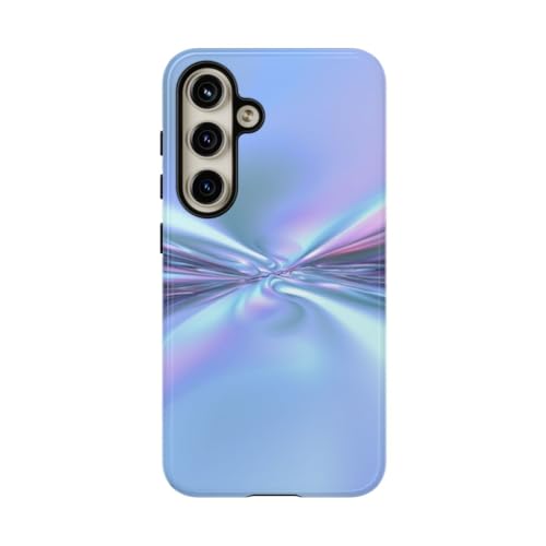 Coque Samsung S24 bleue rigide brillante à motif spirale réfléchissant