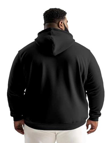 Men's Big & Tall Sweatshirts Hoodies Pullover Cotton Casual Hoodie Drawstring Long Sleeve Hooded Jacket with Pocket2
