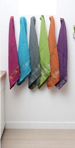 ENERGY COLORS TEXTIL-HOGAR 12 Paños de Cocina Rizo 100% algodón, 50X50cms, Multicolor con Dibujo, Juego de Trapos Suaves (6)