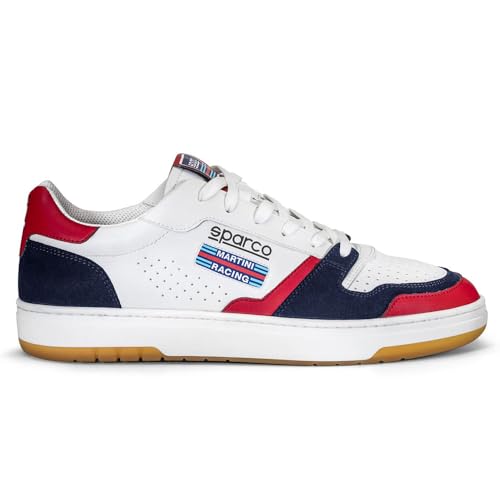 Sparco 0012B4Mr44Bibm Zapatillas S-Urban R Talla 44 Blanco/Azul/Bm, Stivaletti Bassi Con Lacci Unisex-Adulto, Colori Martini Tm, Eu