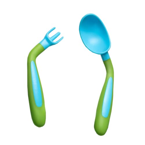 LIOOBO Bendable Fork Spoon Boys and Girls Feeding Tableware Boy Girl Cutlery Smooth Edges Pp Material Easy to Clean