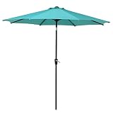 Grand patio 9 FT Enhanced Aluminum Patio Umbrella, UV Protected outdoor Umbrella with Auto Crank and