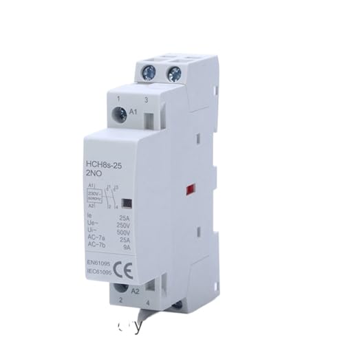 Contacteur modulaire HCH8s-25 2P 25A 2NO DC12V pour tableau électrique sur rail Din