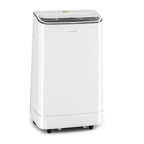 Klarstein Aire Acondicionado 3 en 1, Climatizador de Aire 1200BTU Evaporativo Aire, Silencioso, Pinguino Modo Noche con Humidificador y Ventilador, Aparato con Refrigerador de Aire para Casa