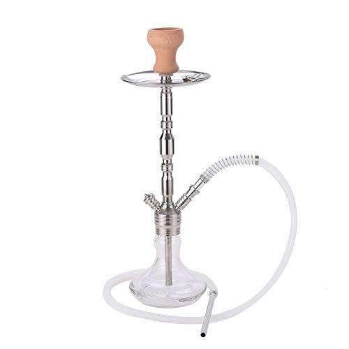 BGSFF Shisha Shisha, LED transparentes Acryl Shisha Set, mit Silikonschale, Schlauch, Holzkohlenhalter Komplettset LED…