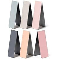 6 marcapáginas magnéticos multicolor, diseño elegante para