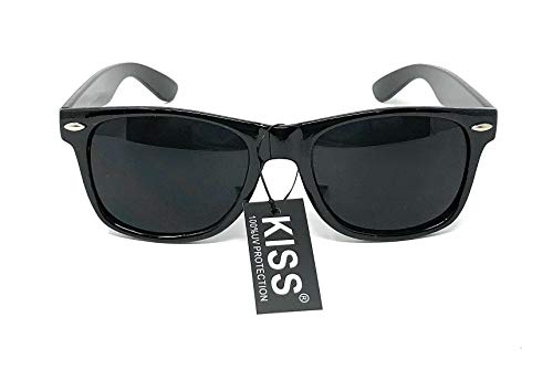 My Shades - Retro 80's Classic Rectangle Sunglasses (Black, Super Dark)2
