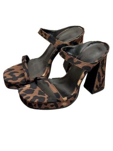 Square-toe women's high-heeled slippers - stylish and elegant, with anti-slip and wear-resistant soles.