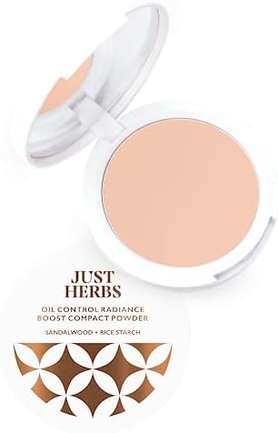 Just Herbs Oil Control Radiance Booster Age Defying Compact Powder for face Makeup 9g