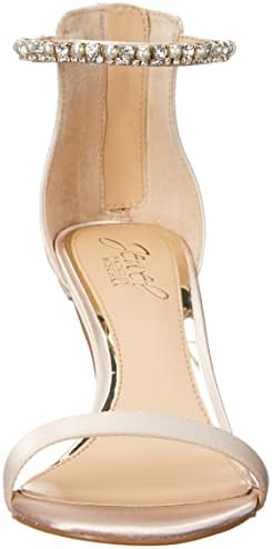 Jewel Badgley Mischka Women's Landen Heeled Sandal, Champagne, 10 | Image 1