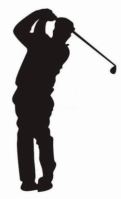 myshopx Golf Aufkleber 2 Stück Farbe schwarz 140x80mm