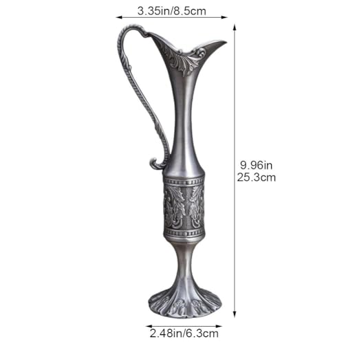 Vase en métal gaufré stable pour fleurs et décor de maison