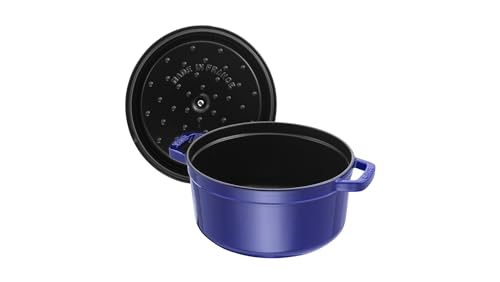Caçarola Redonda, Ferro Fundido, Azul Marinho, 26 cm, STAUB