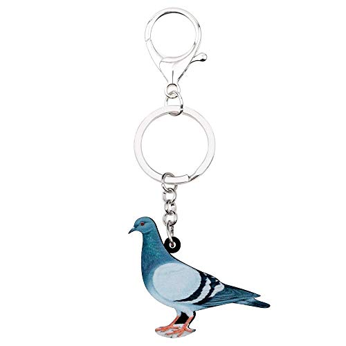 Preisvergleich Produktbild DdA8yonH Schlüsselbund Acryl Blau Taube Vogel Schlüsselanhänger Schlüsselanhänger Schlüsselanhänger Tier Schmuck für Frauen Mädchen Tasche Auto Anhänger s