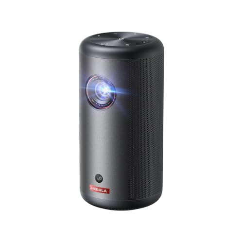 Anker Nebula Capsule 3 GTV Projector, Netflix Officially Licensed, 1080P Smart Mini Projector with Wi-Fi, 2.5 Hrs of Playtime, 120-Inch Display, Dolby Digital, Ultra Portable for Any Space (Renewed)