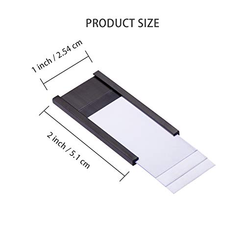 Eeoyu Magnetic Label Holders With Magnets Magnetic Data Card Holders With Clear Plastic Protectors For Metal Shelf, Whiteboard, Set Of 30 (1 X 2 Inch) #TOP1