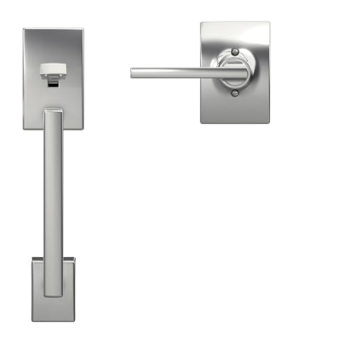 Image of SCHLAGE Century Lower Half Entry Handleset, Latitude Lever, Bright Chrome