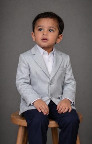 Image of SaintX Kids Boys Premium Blazer | Stretchable Structured Performance Grade Fabric | Fully Lined | Slim Fit | Formal & Casual Multi-Purpose Coat (1-14 Years KB02)