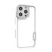 Woluki Bumper Case for iPhone 16 Pro Max, No Back Design Compatible with MagSafe Built-in Camera Protective Cover Backless Heat Dissipation TPU+PC Shock Absorbent Phone Edge Frame Case (White)