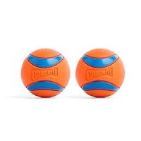 Chuckit! 17001 2.5-Inch Ultra Ball 2 Pack, Medium, Orange/Blue