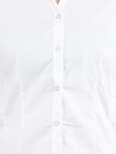 Image of Skyla Women's Cotton Rich Formal Shirt | 3 /4 Sleeve Office Wear | Regular Fit Business Casual Workwear