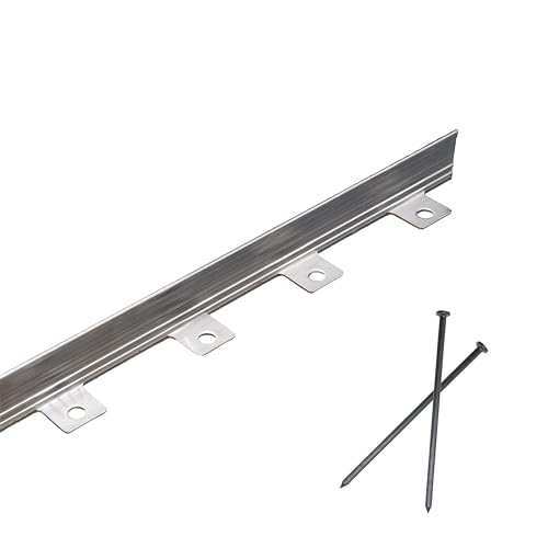 EasyFlex Aluminum No-Dig Landscape Edging for Landscape or Paver Projects, 10 Metal Edging Pieces with Spikes, 50 Feet, Mill by EasyFlex - Used condition - US$150.82