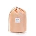 HJSMing Bathroom Folding Bag Travel Barrel Toiletry Bag Large Capacity Storage Organizer Travel Waterproof Portable Cosmetic Bag Bucket Makeup Bag with Pouch (Pink)