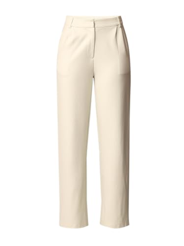 Image of ONLY Women's Relaxed 'Desk-to-Dinner' Straight Fit High Rise Stretch Everyday Trousers | Formal Pants for Women