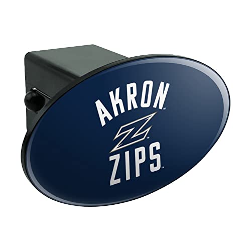 GRAPHICS & MORE University of Akron Zips Logo Oval Tow Trailer Hitch Cover Plug Insert