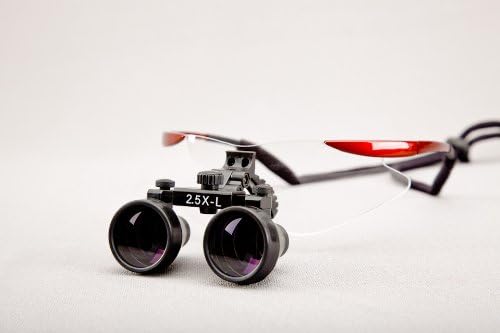Smedent D-2.5LR Dental Surgical Loupe Loupes 2.5X Magnification Working Distance 420Mm Burgundy Safety Goggle thumb #1