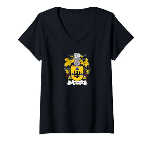 Mujer Escudo de armas Aldehuela - Escudo de la familia Camiseta Cuello V