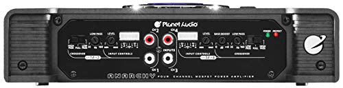 Planet Audio Ac1200.4 4 Channel Car Amplifier - 1200 Watts, Full Range, Class A/B, 2-4 Ohm Stable, Mosfet Power Supply, Bridgeable #TOP2