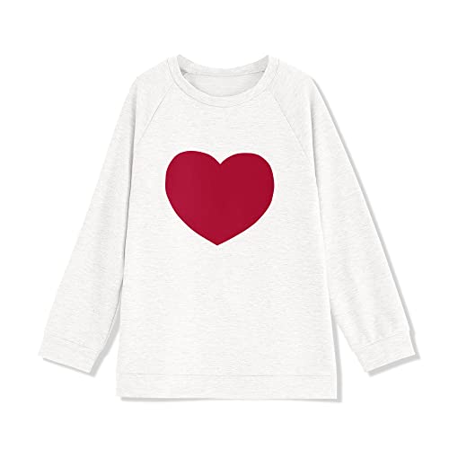 Image of Apbondy Girls Shirts Casual Long Sleeve Crewneck Loose Striped Sweatshirts Pullover Tops
