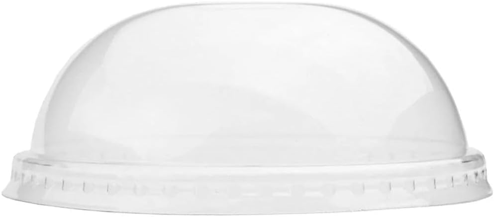1000-Count 3 oz Plastic Dome Lids Clear Color | Fits Perfectly on 3 oz Cups for Takeout and Desserts | Frozen Dessert Supplies
