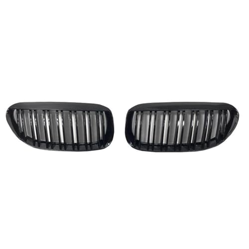 Calandres avant pour BMW Série 6 E63 E64 630i 650i M6 grille de pare-chocs double lamelle noire