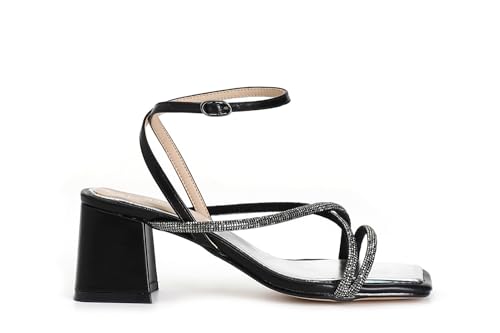Sandalo C1LF9004 Cafènoir chaussure femme avec semelle confort 39
