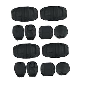 Cabilock 11 Stück Autositzbezug Schwarz