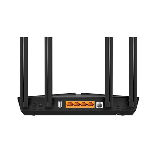 Image of TP-Link XX530v AX3000 Wi-Fi 6 XPON Wireless Router | Black | Dual Band 2.4GHz & 5GHz | 4 Fixed High-Gain Antennas | 4 Gigabit LAN Ports | 1 VoIP Port | SC /APC Fiber Port | Easy Remote Management