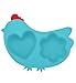 Innobaby Din Din Smart Silcone Chicken Steamer with Lid for Children, Toddlers and Babies. BPA Free Plate (Blue)