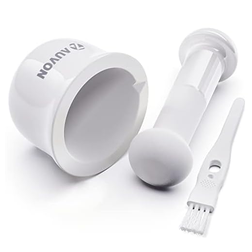 AUVON Mini Pill Crusher (Easy to Clean, Easy to Use), 2nd Gen Porcelain Mortar & Pestle Pill Grinder Explicitly Designed for Crushing Pills, Medicine, and Medications (Patent Registered)