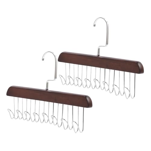 DECHOUS 2PCS 8 Vintage Hooks Closet Hanger Multi Functional Storage Rack for Scarves Hats Neck Ties and Accessories Space Saving Organizer for Bedrooms and Living Rooms