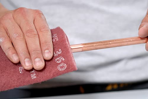 Mirka 18-118-447 25 Pieces 4 1/2-Inch By 9-Inch Very Fine Scuff Pads 360 Grit, Red, Black, Grey, Beige #TOP3