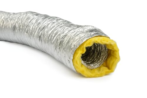 Easy Act Sonoconnect schallisolierter Schlauch Ø 100 mm, Länge 3 m, flexibler, gedämmter Lüftungsschlauch für geräuscharme Klima- und...