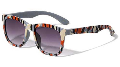Kids Classic Squared Camo Sunglasses K881 (Grey)