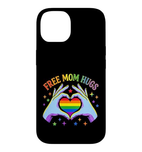 Free Mom Hugs LGBTQIA+ Ally Pride Month�B �X�}�z�P�[�X iPhone 14 �p