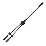BTF-LIGHTING 2 Core 2 Pin Small Size IP65 Y Shape 1 Male Divided 2 Female Splitter Connector Black Plastics 0.32mm²/22AWG 15mm Nut 1 PCS